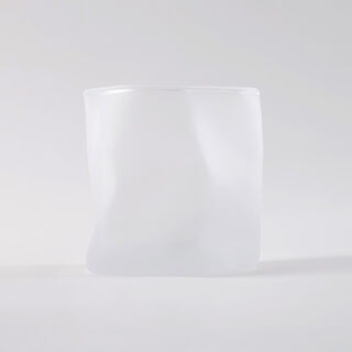 La Mesa 4 Pcs Tumbler Glass Set, Frosted White 8.5*8.5*8.5 Cm