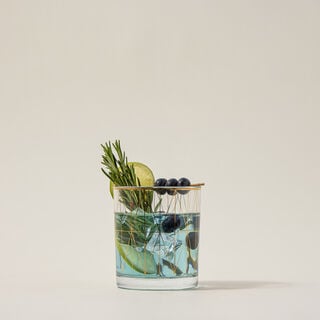 LA MESA 4 PCS GLASS TUMBLERS GOLD DECAL