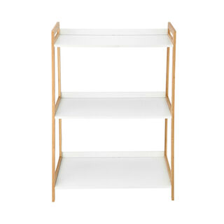 3 Tiers Bamboo Mdf Shelf White