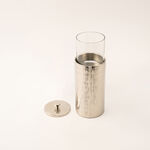 La Mesa large silver metal container 11*11*34 Cm image number 1