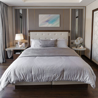 Cottage Microfiber Twin Comforter 4 Pcs Set, Grey, 220*160Cm