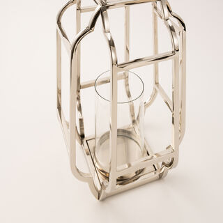Homez stainless steel silver lantern 23*23*45 cm
