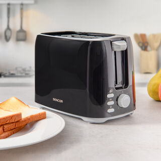 2 slots Sencor black electric toaster 750 W