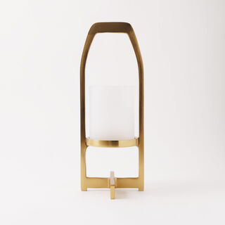 Lucerna Ramadan Geometric Lanterns Medium, Gold 14*14*38Cm