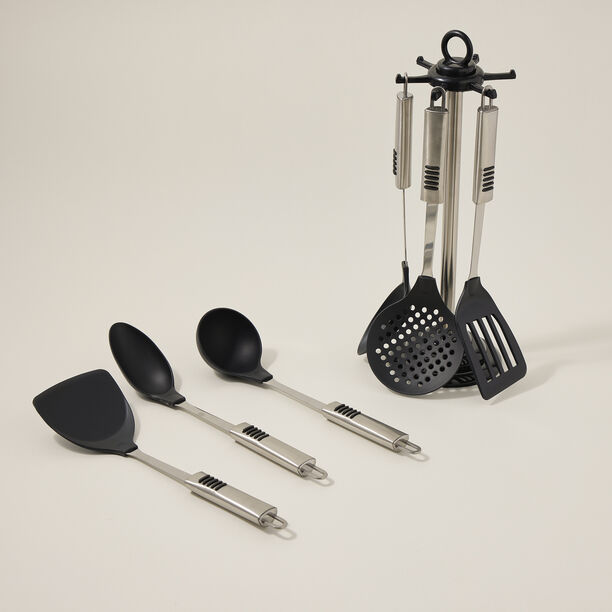 Alberto 6 piece stainless steel cooking utensil set image number 2