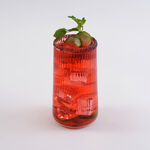 La Mesa 4 Pcs Ribbed Highball Glass Set, Clear 8*8*14.2 Cm image number 1