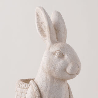 Homez resin decoration rabbit figurine gray