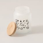 Heriven Glass Tea Jar With Bamboo Lid 635Ml image number 1