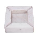 Ash Tray Small White Marble With Brass image number 1