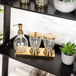 طقم اكسسوارات الحمام 4 قطع ذهبي image number 3