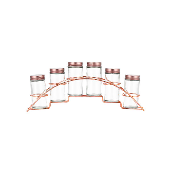 6Pcs Small Glass Spice Jars image number 0