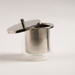 Oulfa silver glass 1 pcs sugar bowl 11*11*12 cm