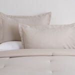 Cottage chevron 2pc comforter set twin 150*220cm microfiber beige image number 2