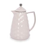 Dallaty Porcelain Vacuum Flask L:30Cm White Color With Silver Rim image number 0