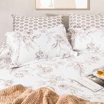 Cottage comfy floral 6pc comforter full beige 160*240cm image number 0