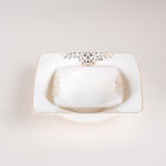 La Mesa gold bone porcelain dinner set 85 pcs image number 6