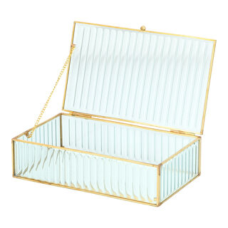 Glass Jewelry Box 24X14X6.5 Cm