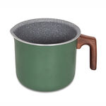 Alberto Non Stick Milk Pan Matt Green With Wooden Handle image number 0