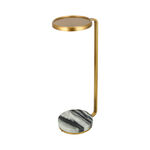 Drink Table Gold Top Marble Bottom image number 1