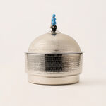 La Mesa silver metal food server with stand 11*11*27 Cm image number 0