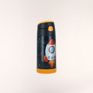 Rocket print stainless steel water bottle 350ml