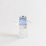 Homez Glass Diamond Oud Burner 12*12*15Cm, Blue image number 0