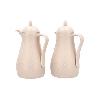 Dallaty beige plastic flask 1L 2 pcs