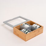 Dallaty bamboo tea box 6 sections, beige image number 4