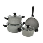 7 Pcs Granite Cookware Set Grey image number 1
