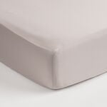 Boutique Blanche Fitted Sheet 100% Egyptian Cotton 400Tc King, Silver 180*200 Cm image number 0
