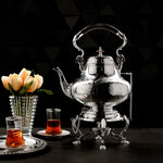 silver tea kittle image number 0