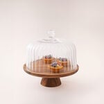 La Mesa cake stand dia 30cm with acacia wood stand and glass lid image number 3