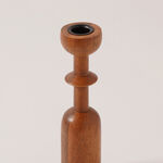 هومز حامل شموع عامودي خشب 5*5*22سم، بني image number 1