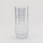 هومز فازة زجاج فضي مضلّع 15*15*34.3 سم image number 1