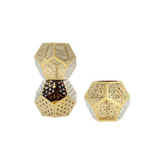 3 Pcs Metal Tea Light Holders Set