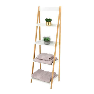 4 Tiers Bamboo Mdf Shelf White