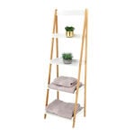 4 Tiers Bamboo Mdf Shelf White image number 1