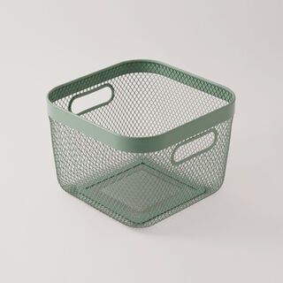 البرتو سلة فواكه معدنية، أخضر 42*32*16.7 سم