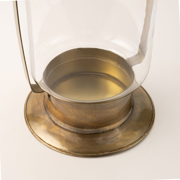 Homez gold metal lantern 24*24*72 cm image number 3