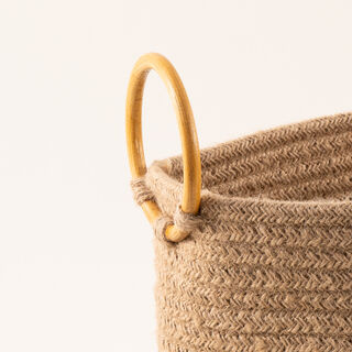 Homez jute storage basket woven 36*26*26cm, beige