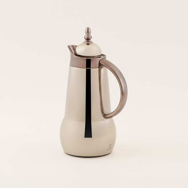 "دلتي طقم دلة ستيل قطعتين 1 لتر، ذهبي مطفي image number 1