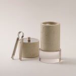 Homez oud burner set travertine collection 9.5*9.5*16.5cm image number 0
