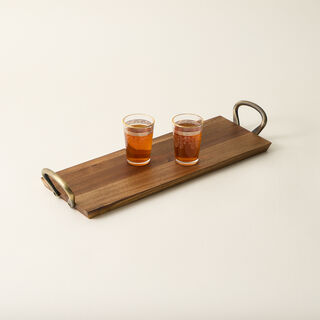 دلتي صينيه تقديم خشبيه بشكل مستطيل بحجم 48.7*15.2*5.8 سم