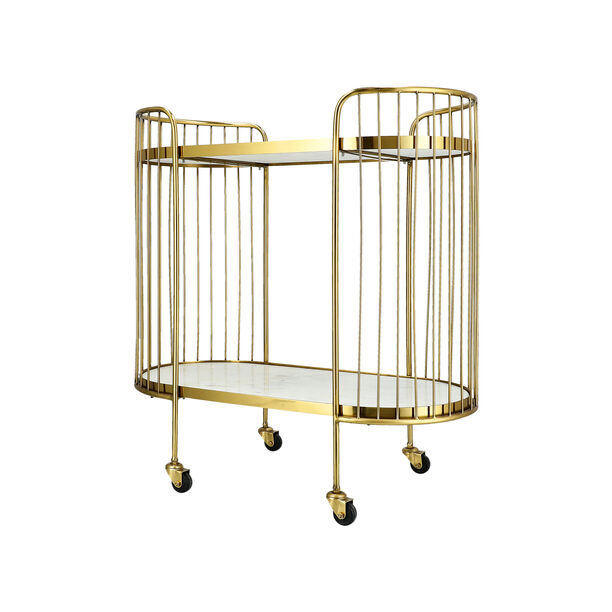 Serving Trolley Stainless Steel and Marble 82*40*86 Cm image number 2