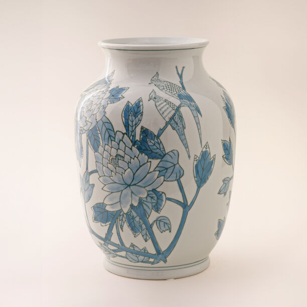 Homez blue and white ceramic vase 22*22*30 cm image number 1
