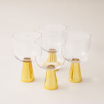 La Mesa 4 pcs wider juice glass gold bottom 9*9*14.8 cm image number 1