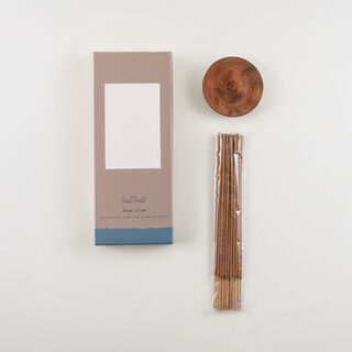 هومز طقم أعواد بخور 20 قطعة مع حامل خشب برائحة بنفسج مثلج