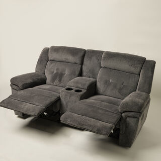 2 Seater dark gray recliner