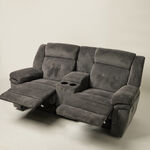 2 Seater dark gray recliner image number 4