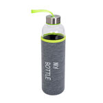 Alberto Glass Bottle With Neoprene Cover Grey And Fushia Color V:600Ml image number 0